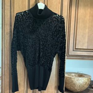Escada Black Embellished Sweater size 42.  Worn once
